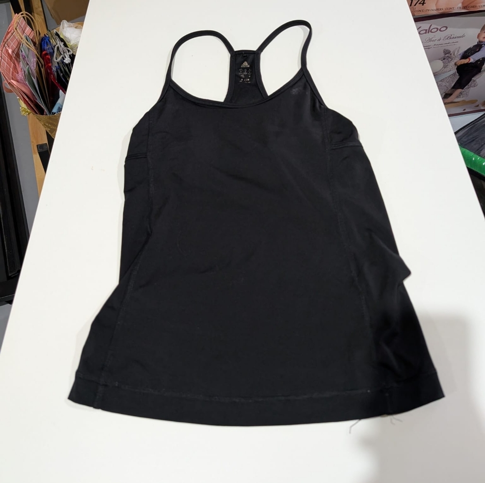 Adidas Climalite Women's Black Spaghetti Strap Racerback Tank Top Sleeveless Top